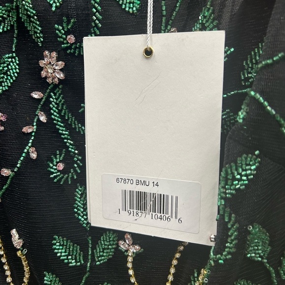 Mac Duggal 67870 NWT BEADED ILLUSION HIGH NECK TRUMPET GOWN - Picture 7 of 11